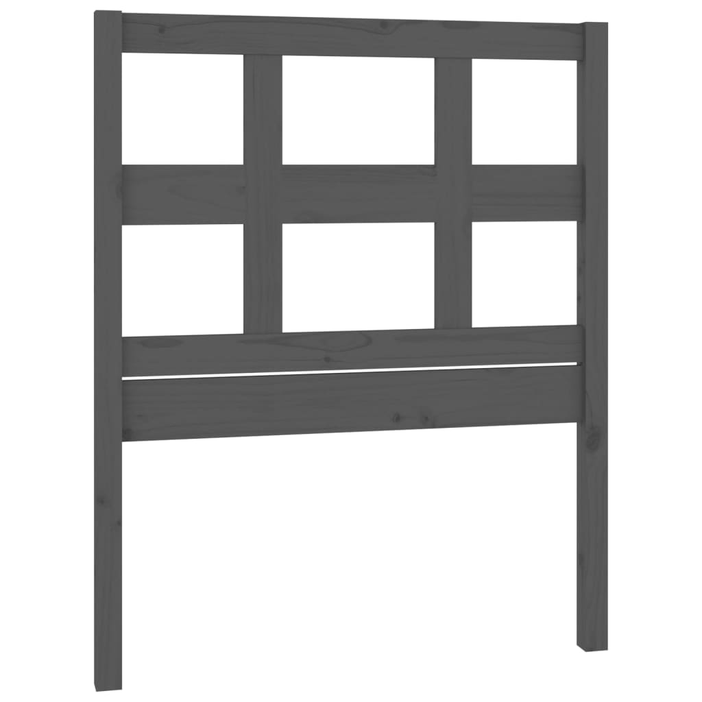 Hoofdbord 80,5x4x100 cm massief grenenhout grijs is nu te koop bij PeponiXL, paradijselijk wonen!