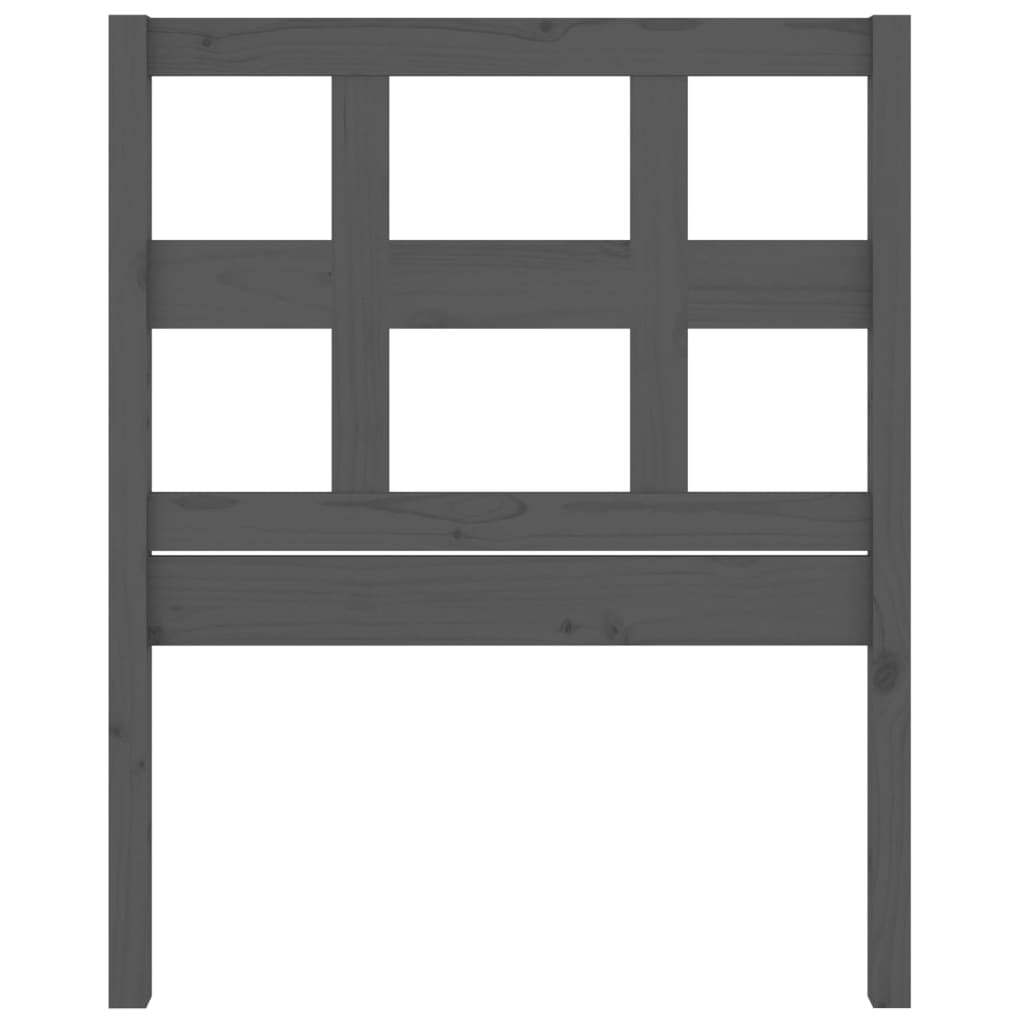 Hoofdbord 80,5x4x100 cm massief grenenhout grijs is nu te koop bij PeponiXL, paradijselijk wonen!