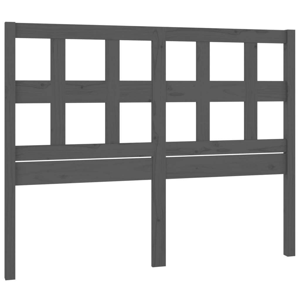 Hoofdbord 185,5x4x100 cm massief grenenhout grijs is nu te koop bij PeponiXL, paradijselijk wonen!