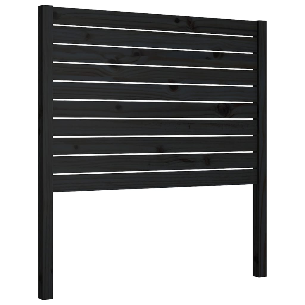 Hoofdbord 81x4x100 cm massief grenenhout zwart is nu te koop bij PeponiXL, paradijselijk wonen!