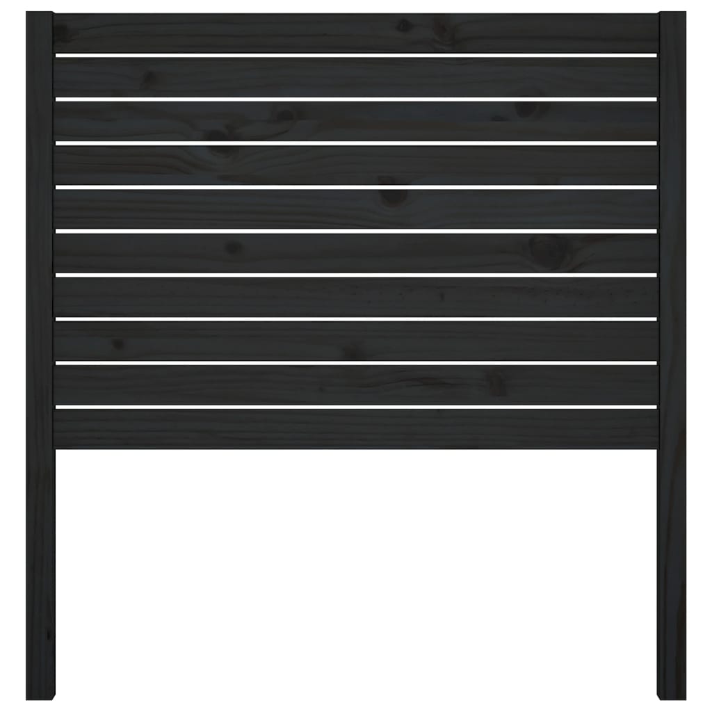 Hoofdbord 81x4x100 cm massief grenenhout zwart is nu te koop bij PeponiXL, paradijselijk wonen!
