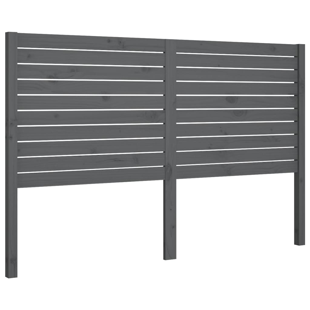 Hoofdbord 126x4x100 cm massief grenenhout grijs is nu te koop bij PeponiXL, paradijselijk wonen!