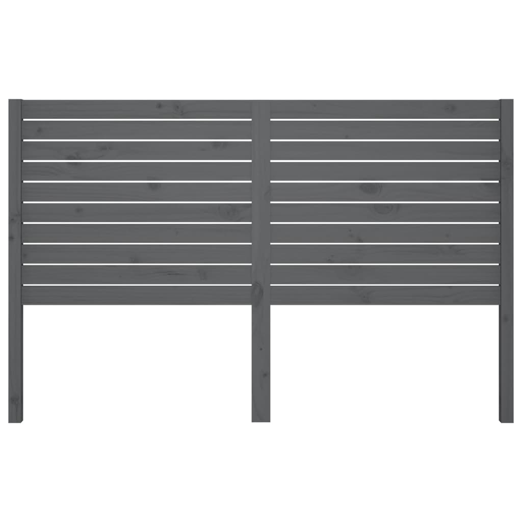 Hoofdbord 126x4x100 cm massief grenenhout grijs is nu te koop bij PeponiXL, paradijselijk wonen!