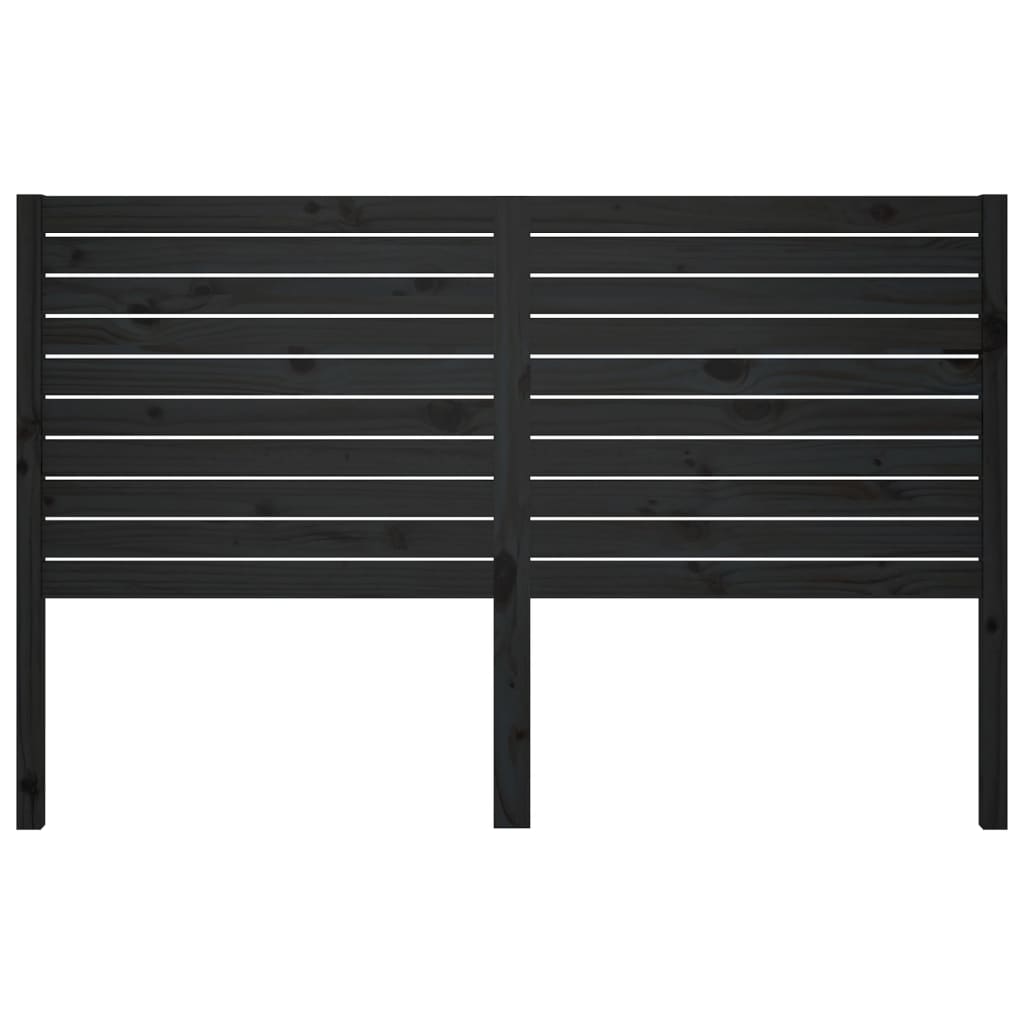 Hoofdbord 141x4x100 cm massief grenenhout zwart is nu te koop bij PeponiXL, paradijselijk wonen!