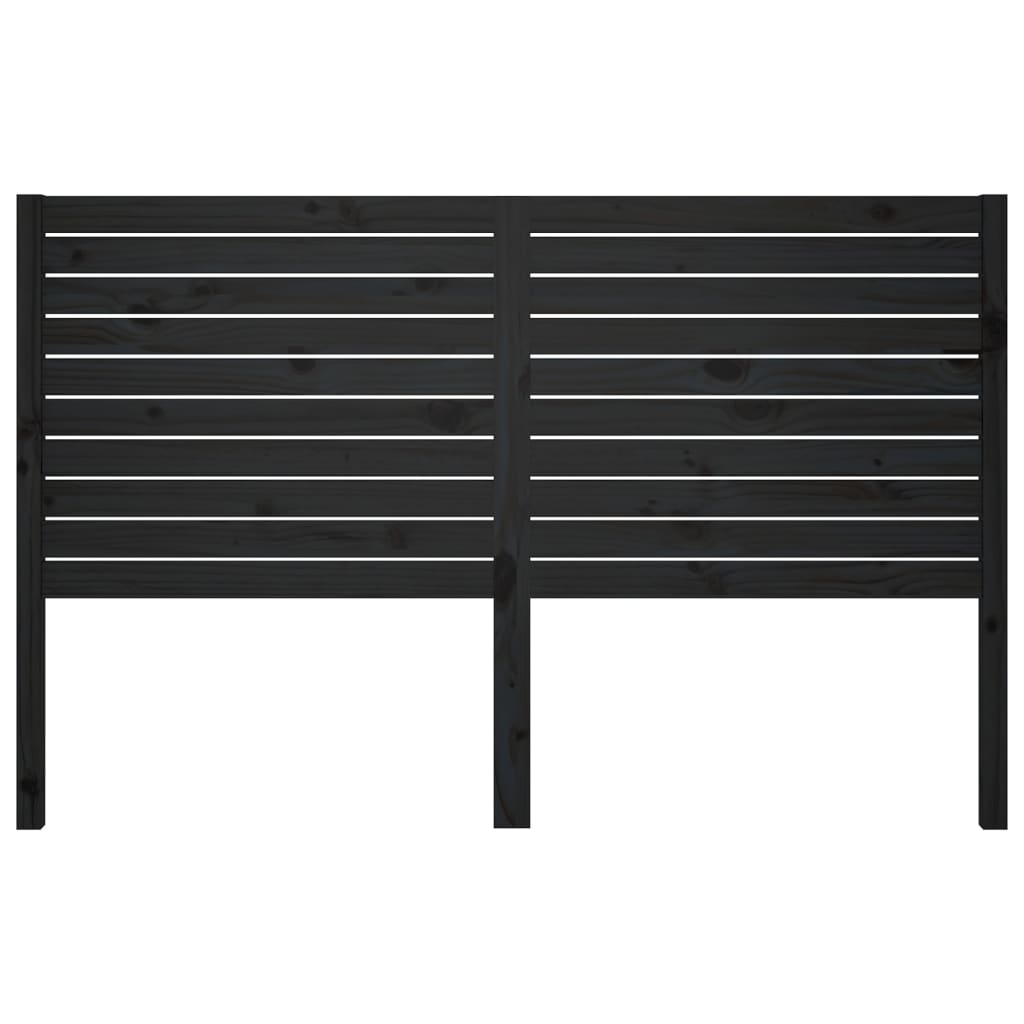 Hoofdbord 166x4x100 cm massief grenenhout zwart is nu te koop bij PeponiXL, paradijselijk wonen!