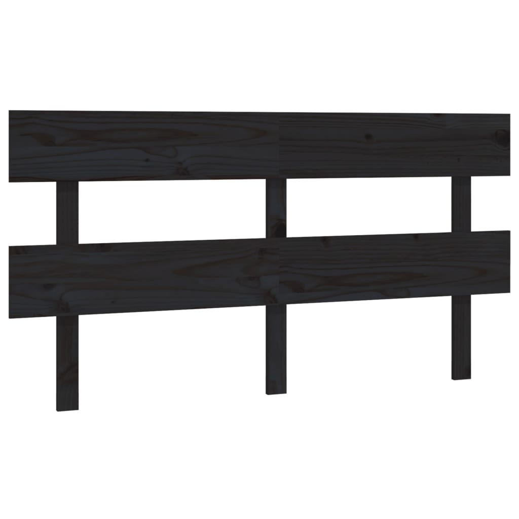Hoofdbord 164x3x81 cm massief grenenhout zwart is nu te koop bij PeponiXL, paradijselijk wonen!