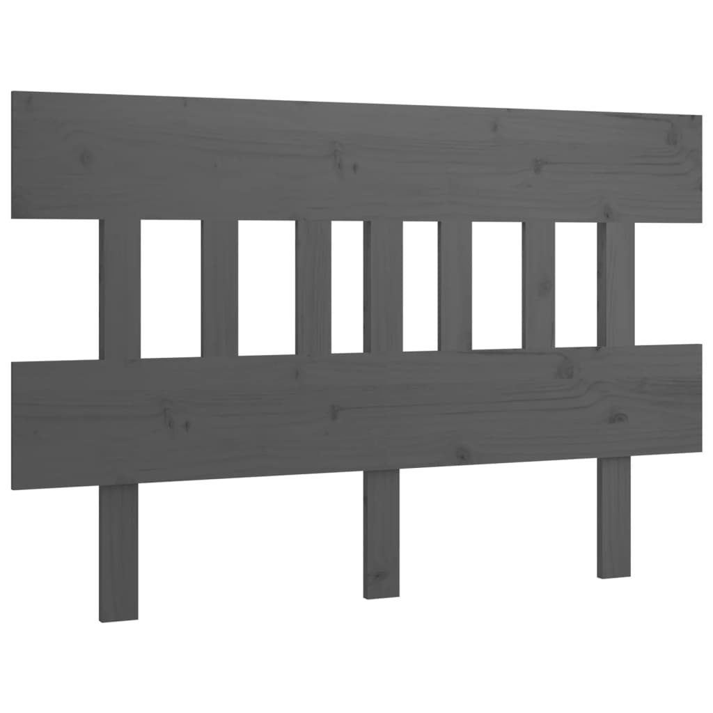 Hoofdbord 203,5x3x81 cm massief grenenhout grijs is nu te koop bij PeponiXL, paradijselijk wonen!