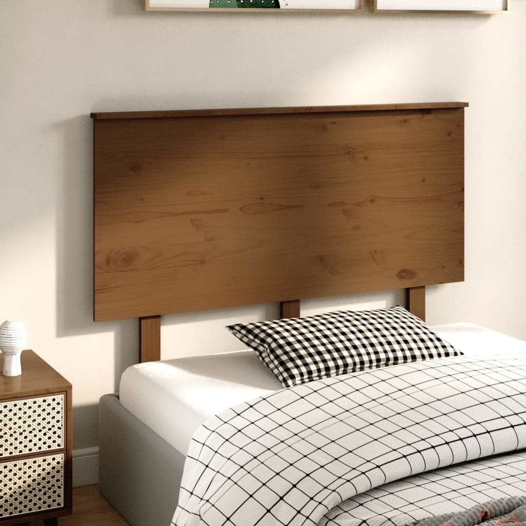 Hoofdbord 124x6x82,5 cm massief grenenhout honingbruin is nu te koop bij PeponiXL, paradijselijk wonen!