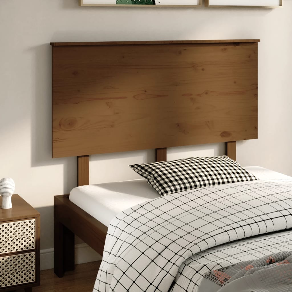 Hoofdbord 124x6x82,5 cm massief grenenhout honingbruin is nu te koop bij PeponiXL, paradijselijk wonen!