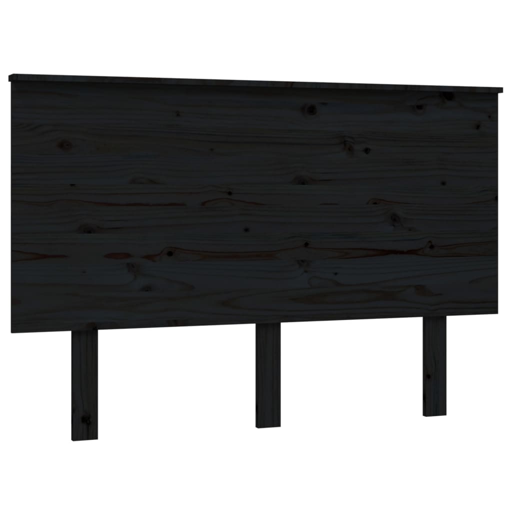 Hoofdbord 124x6x82,5 cm massief grenenhout zwart is nu te koop bij PeponiXL, paradijselijk wonen!