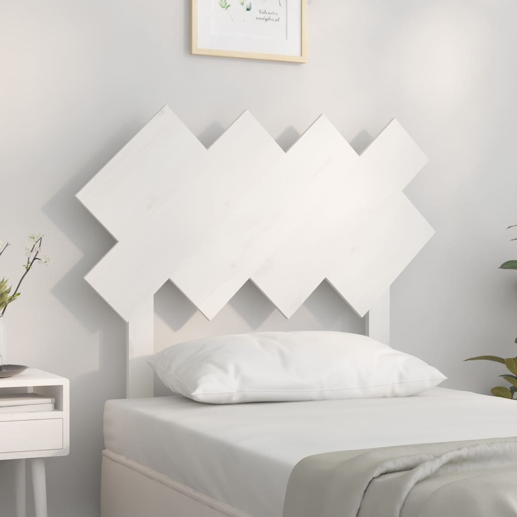 Hoofdbord 92x3x81 cm massief grenenhout wit is nu te koop bij PeponiXL, paradijselijk wonen!