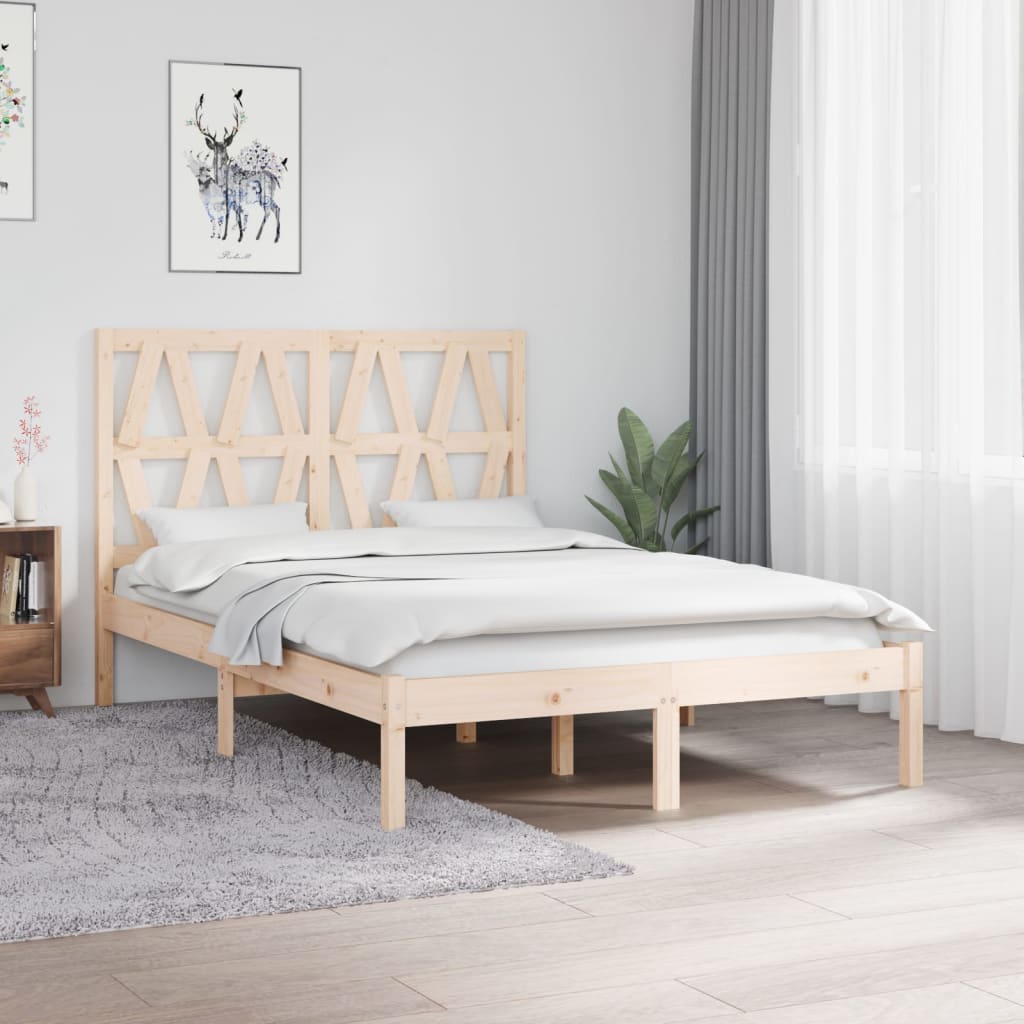 Bedframe massief grenenhout 120x190 cm is nu te koop bij PeponiXL, paradijselijk wonen!