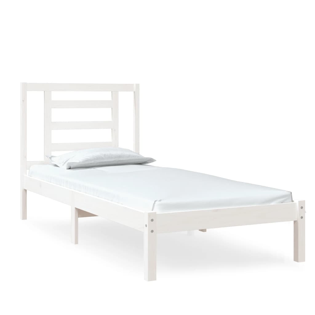 Bedframe massief hout wit 75x190 cm is nu te koop bij PeponiXL, paradijselijk wonen!