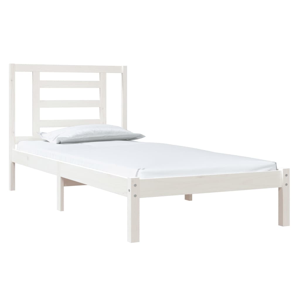 Bedframe zonder matras massief grenenhout wit 90x200 cm is nu te koop bij PeponiXL, paradijselijk wonen!