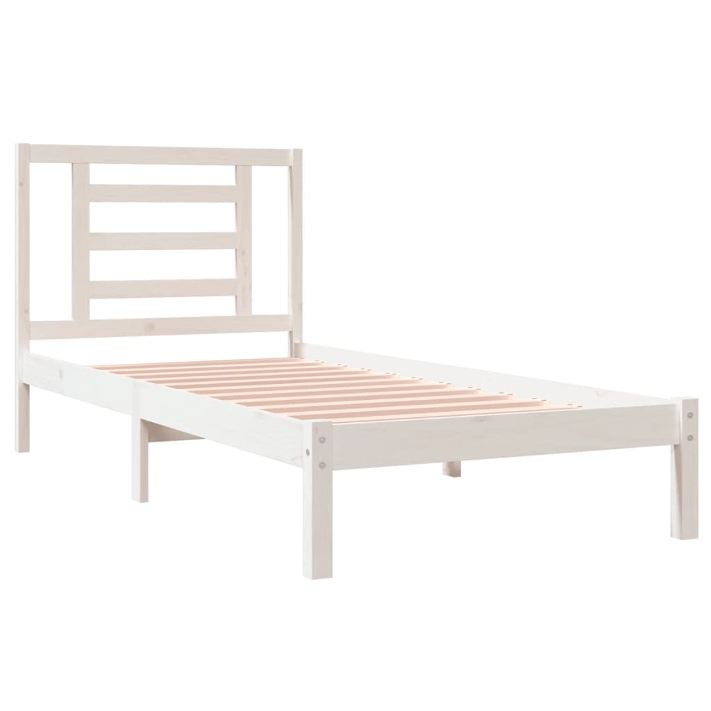 Bedframe zonder matras massief grenenhout wit 90x200 cm is nu te koop bij PeponiXL, paradijselijk wonen!
