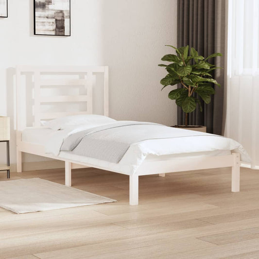 Bedframe zonder matras massief grenenhout wit 90x200 cm is nu te koop bij PeponiXL, paradijselijk wonen!