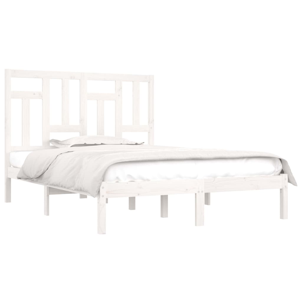 Bedframe zonder matras massief grenenhout wit 140x190 cm is nu te koop bij PeponiXL, paradijselijk wonen!