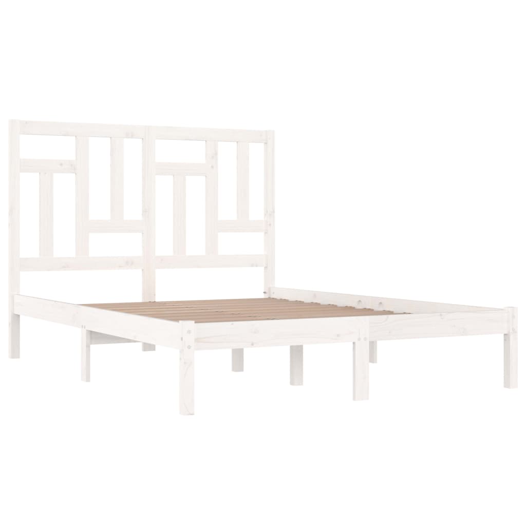 Bedframe zonder matras massief grenenhout wit 140x190 cm is nu te koop bij PeponiXL, paradijselijk wonen!