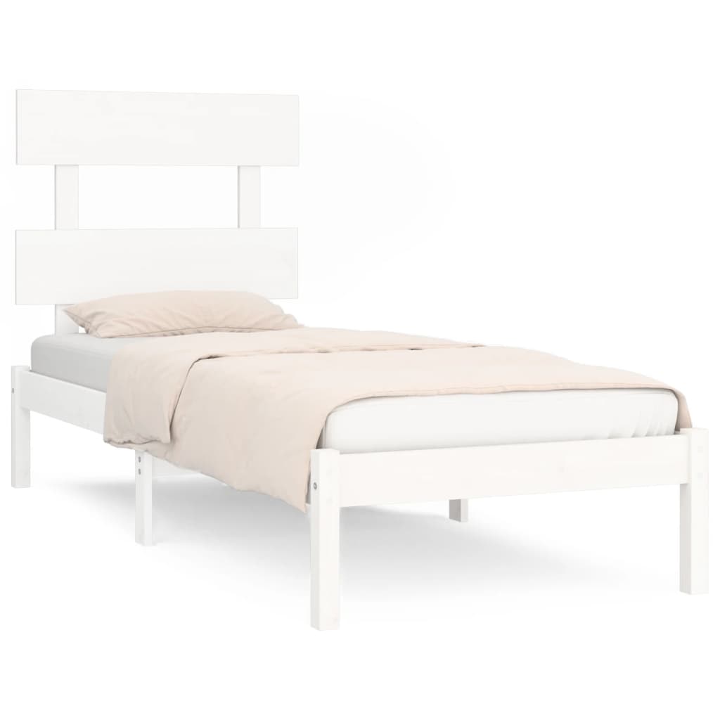 Bedframe massief hout wit 90x200 cm is nu te koop bij PeponiXL, paradijselijk wonen!