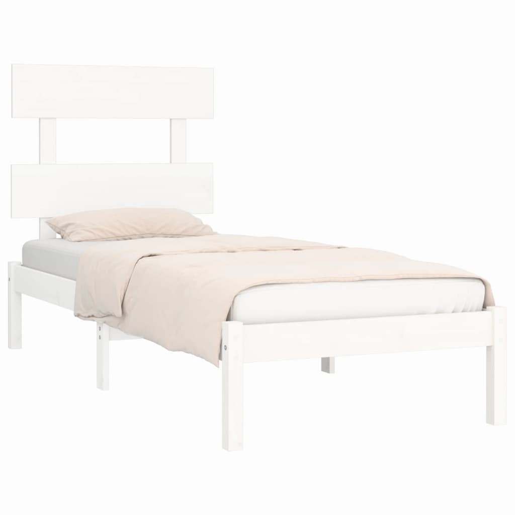 Bedframe massief hout wit 90x200 cm is nu te koop bij PeponiXL, paradijselijk wonen!