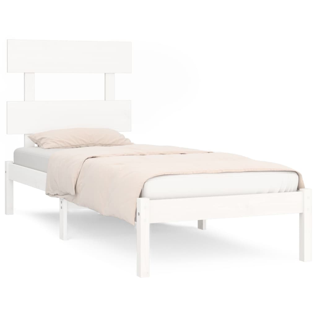 Bedframe massief hout wit 100x200 cm is nu te koop bij PeponiXL, paradijselijk wonen!