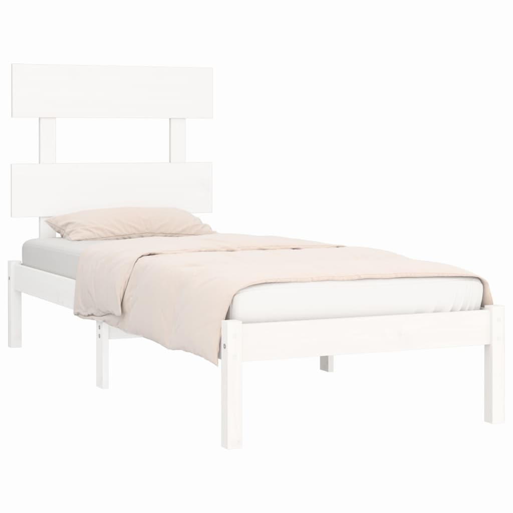 Bedframe massief hout wit 100x200 cm is nu te koop bij PeponiXL, paradijselijk wonen!