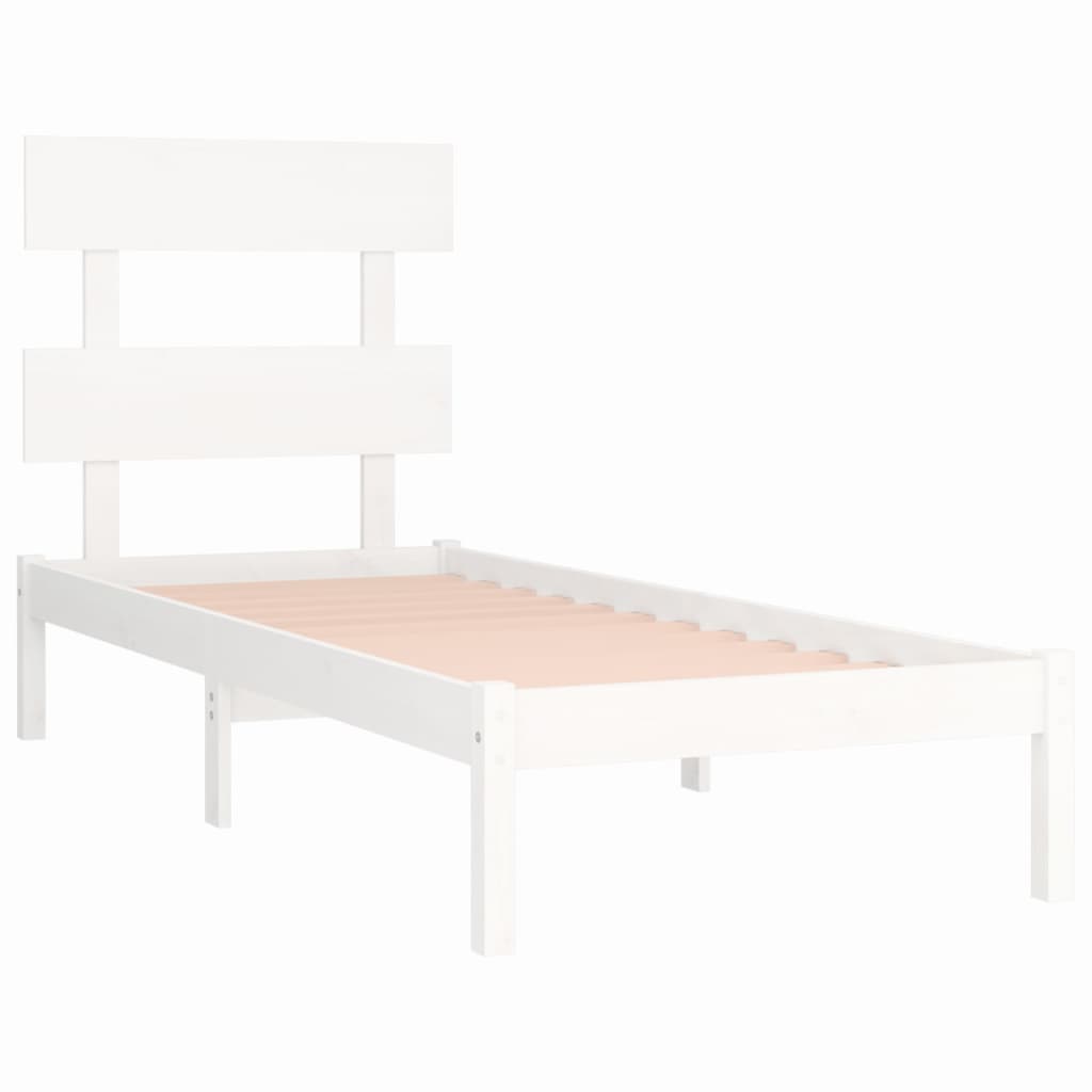 Bedframe massief hout wit 100x200 cm is nu te koop bij PeponiXL, paradijselijk wonen!