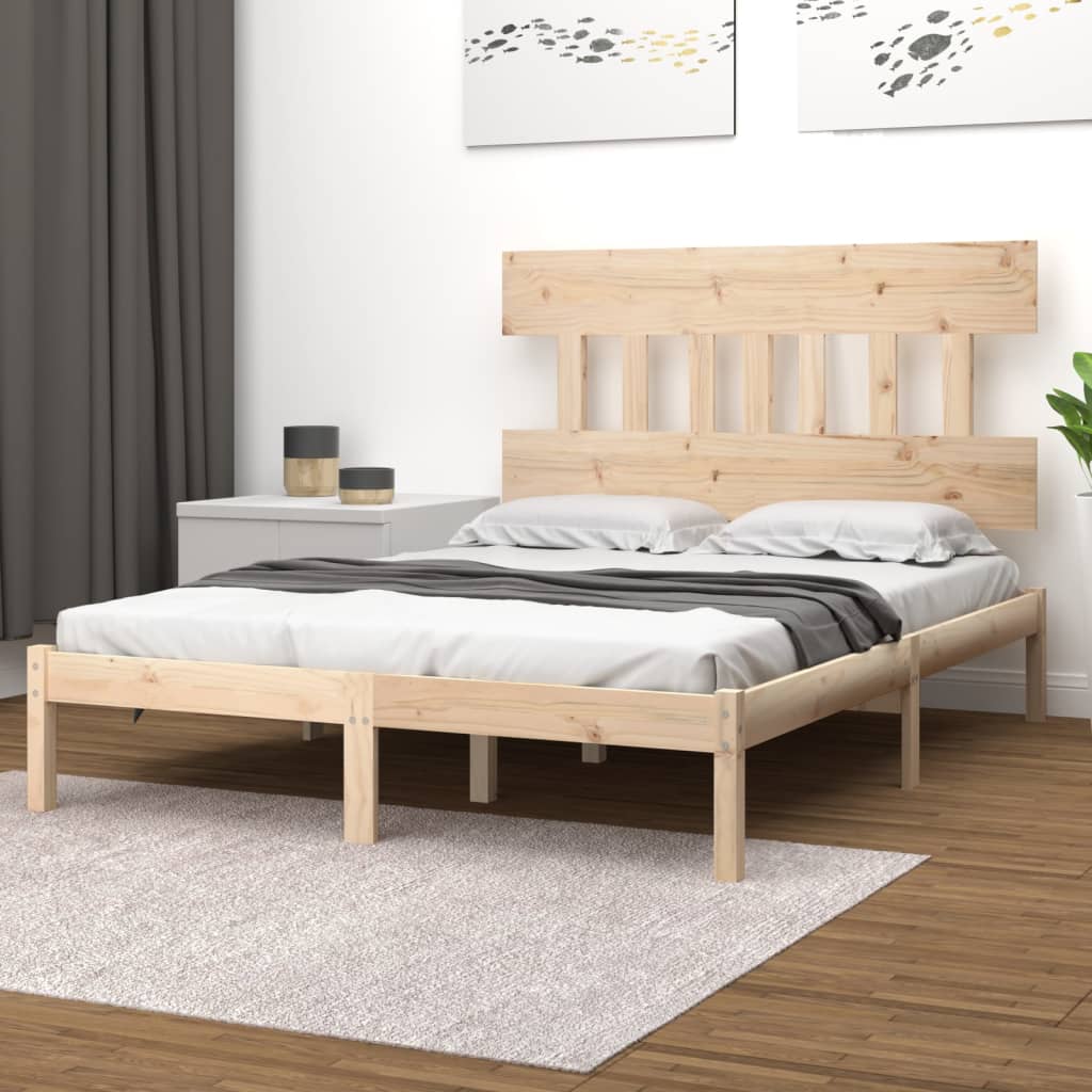 Bedframe massief hout 200x200 cm is nu te koop bij PeponiXL, paradijselijk wonen!