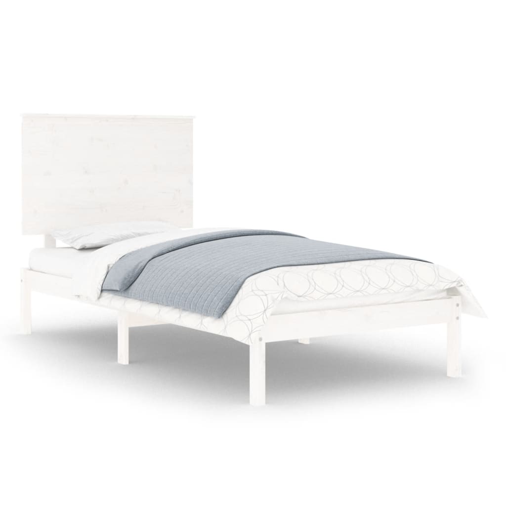 Bedframe zonder matras massief grenenhout wit 90x200 cm is nu te koop bij PeponiXL, paradijselijk wonen!