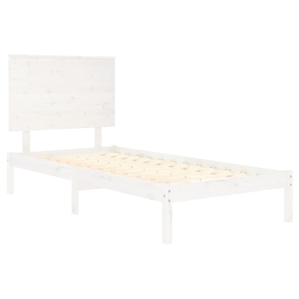 Bedframe zonder matras massief grenenhout wit 90x200 cm is nu te koop bij PeponiXL, paradijselijk wonen!