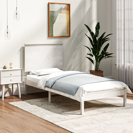 Bedframe zonder matras massief grenenhout wit 90x200 cm is nu te koop bij PeponiXL, paradijselijk wonen!
