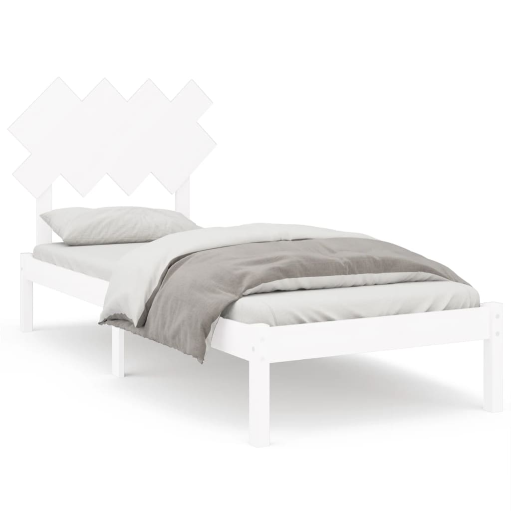 Bedframe massief hout wit 90x200 cm is nu te koop bij PeponiXL, paradijselijk wonen!