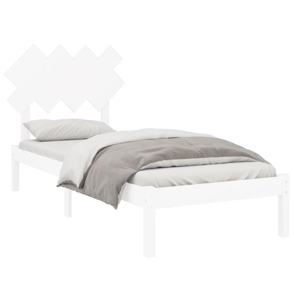 Bedframe massief hout wit 90x200 cm is nu te koop bij PeponiXL, paradijselijk wonen!
