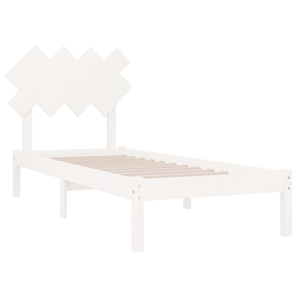 Bedframe massief hout wit 90x200 cm is nu te koop bij PeponiXL, paradijselijk wonen!