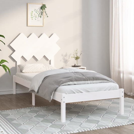 Bedframe massief hout wit 90x200 cm is nu te koop bij PeponiXL, paradijselijk wonen!