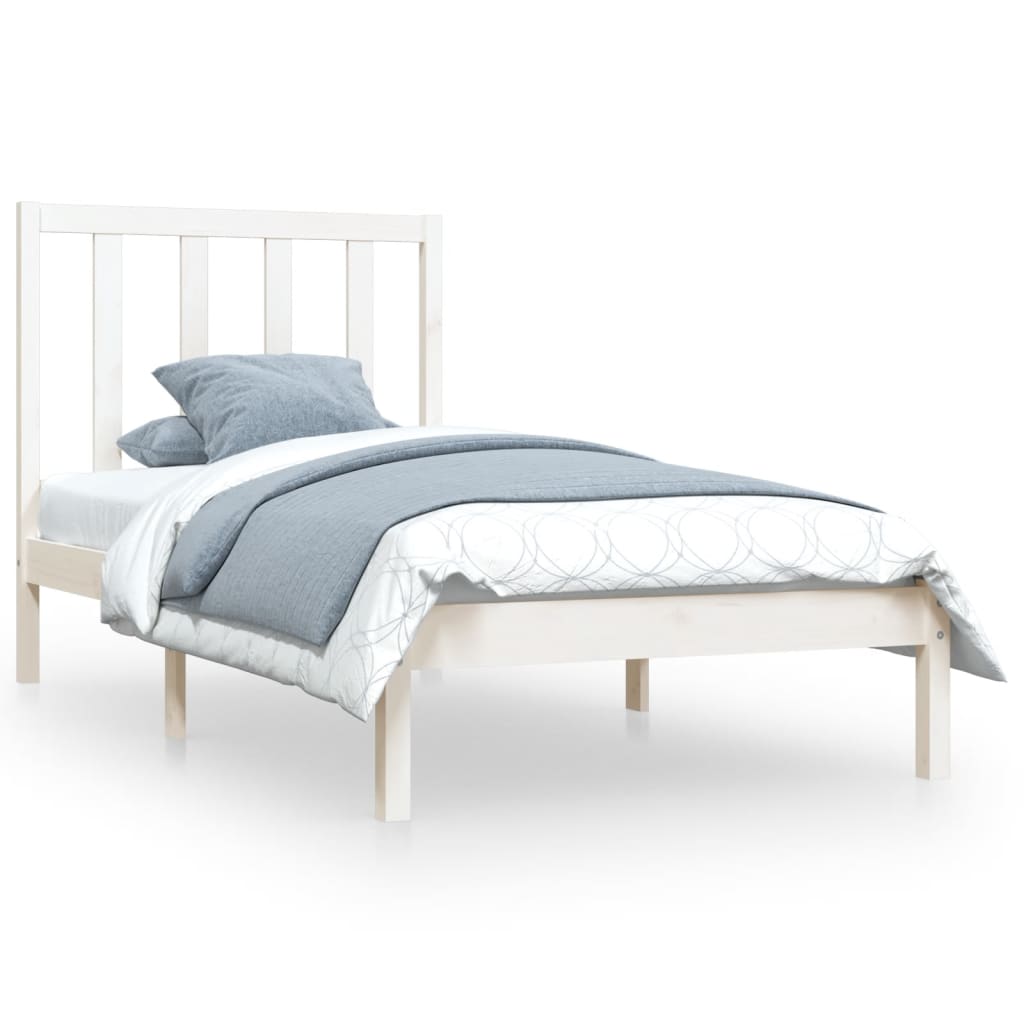 Bedframe massief grenenhout wit 75x190 cm is nu te koop bij PeponiXL, paradijselijk wonen!