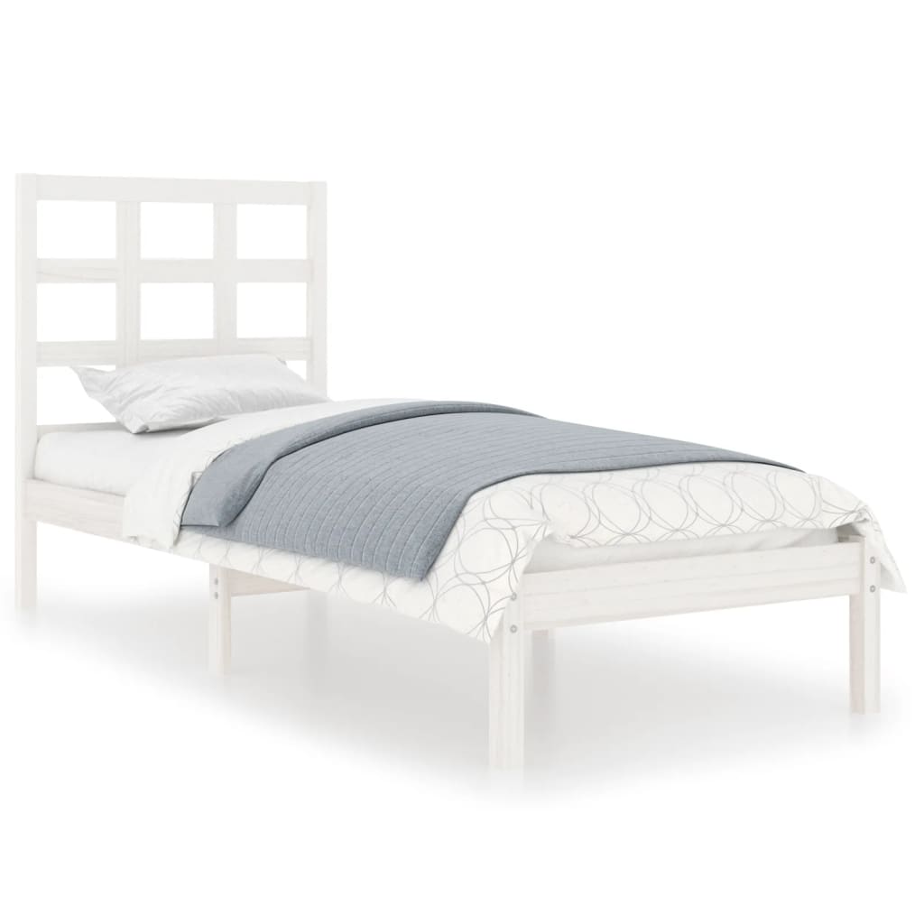 Bedframe massief hout wit 75x190 cm is nu te koop bij PeponiXL, paradijselijk wonen!