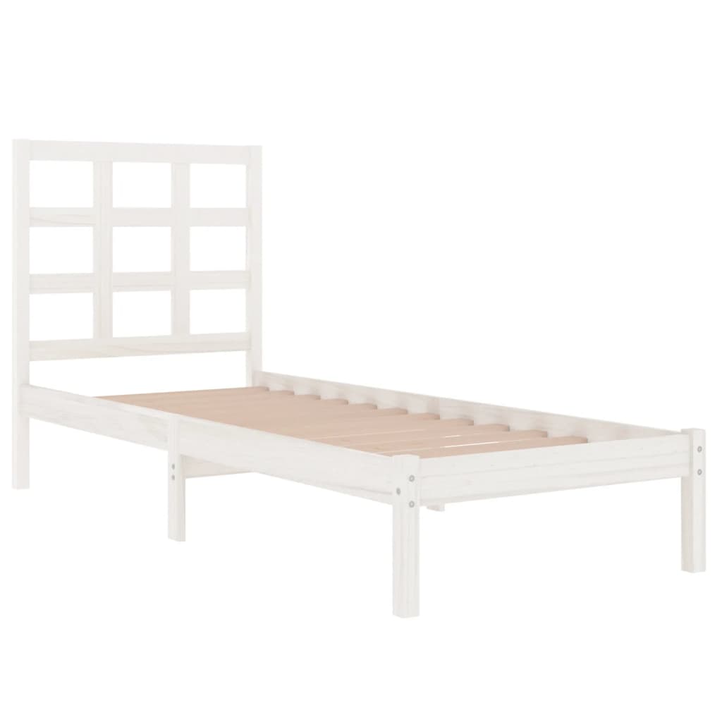 Bedframe massief hout wit 75x190 cm is nu te koop bij PeponiXL, paradijselijk wonen!