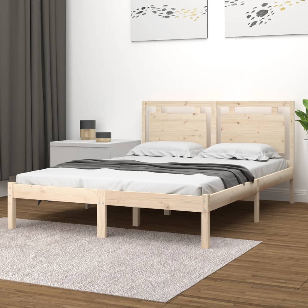 Bedframe massief hout 200x200 cm is nu te koop bij PeponiXL, paradijselijk wonen!