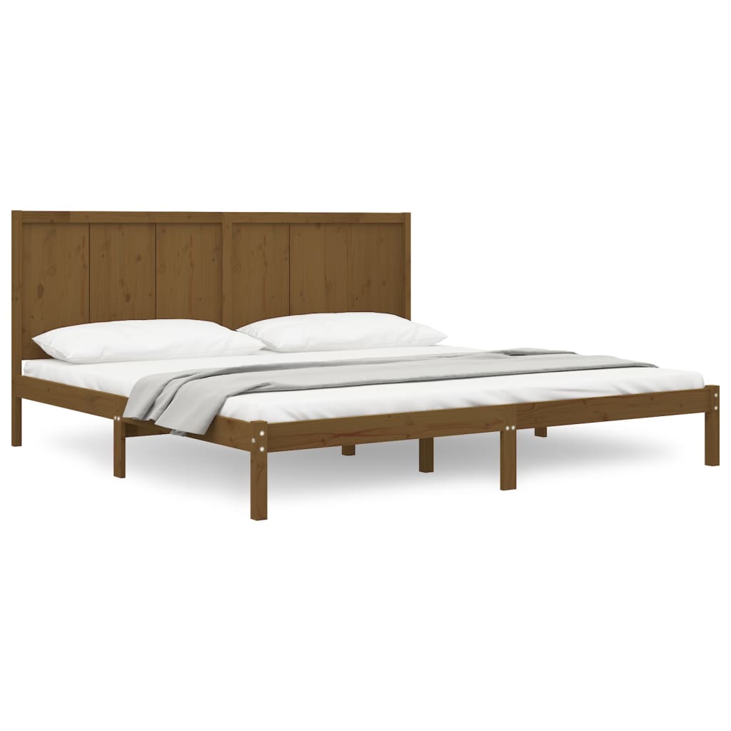 Bedframe massief grenenhout honingbruin 200x200 cm is nu te koop bij PeponiXL, paradijselijk wonen!