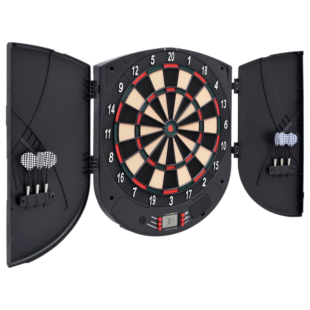 Dartbord elektrisch met darts polypropeen zwart is nu te koop bij PeponiXL, paradijselijk wonen!