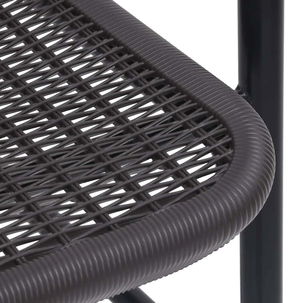 Tuinstoelen 6 st 110 kg kunststof rattan en staal is nu te koop bij PeponiXL, paradijselijk wonen!