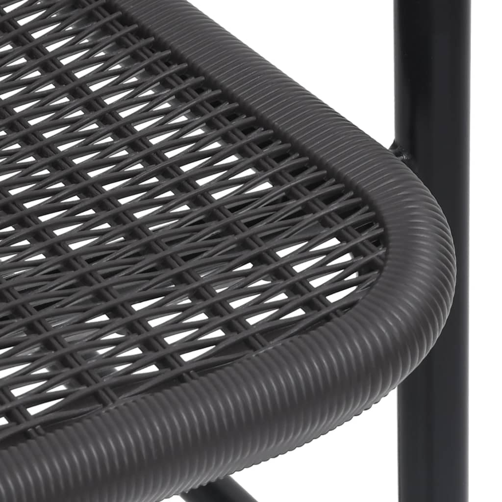 Tuinstoelen 8 st 110 kg kunststof rattan en staal is nu te koop bij PeponiXL, paradijselijk wonen!