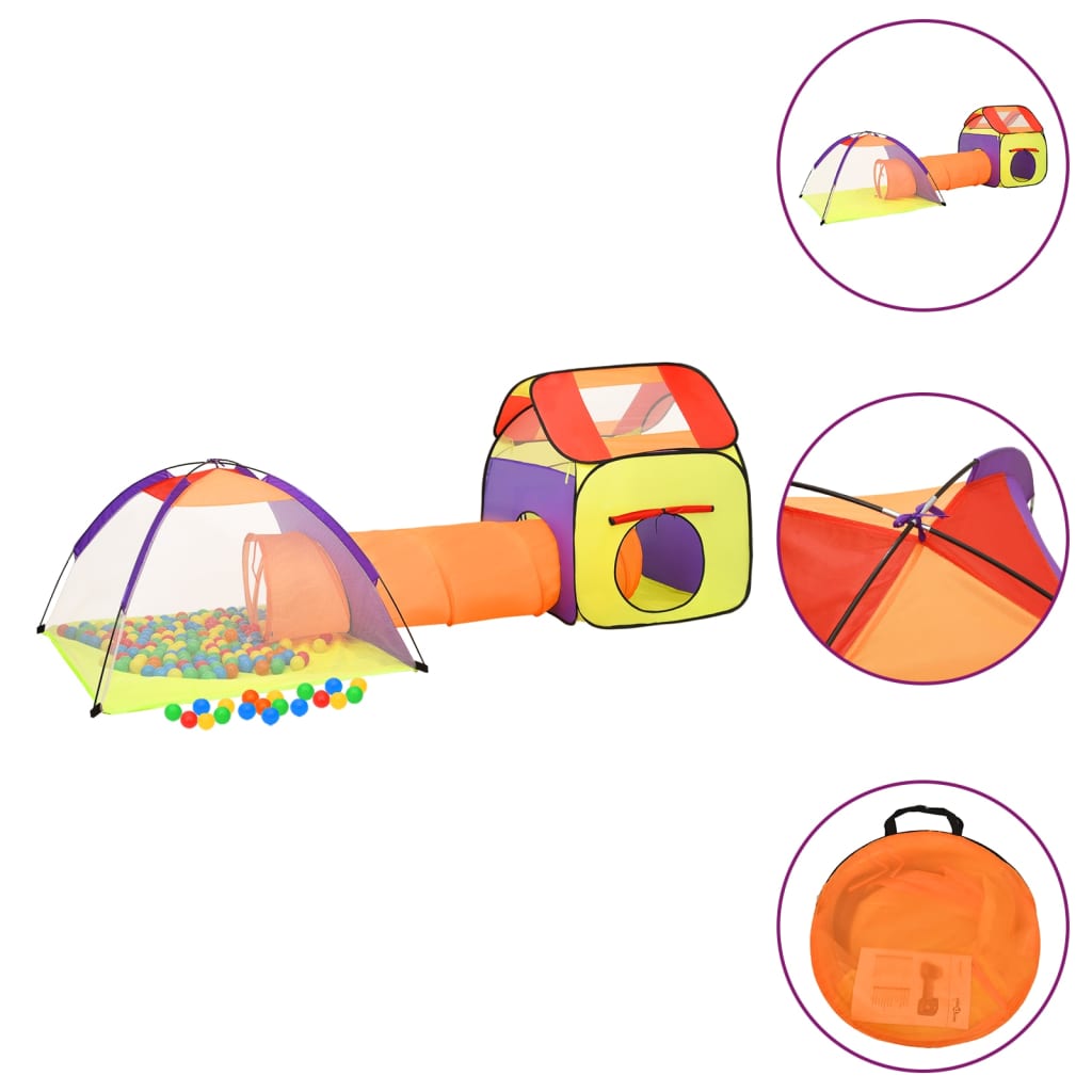 Kinderspeeltent met 250 ballen 338x123x111 cm meerkleurig is nu te koop bij PeponiXL, paradijselijk wonen!