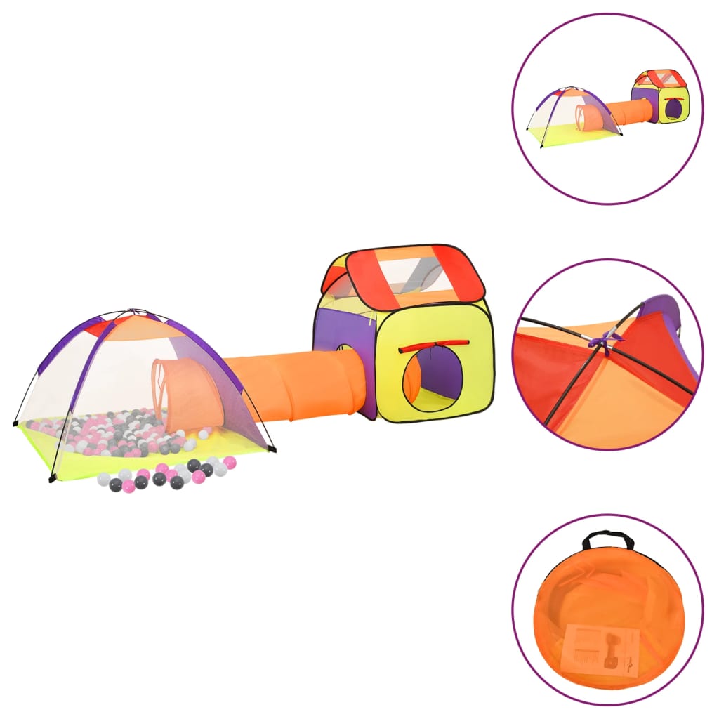 Kinderspeeltent met 250 ballen 338x123x111 cm meerkleurig is nu te koop bij PeponiXL, paradijselijk wonen!