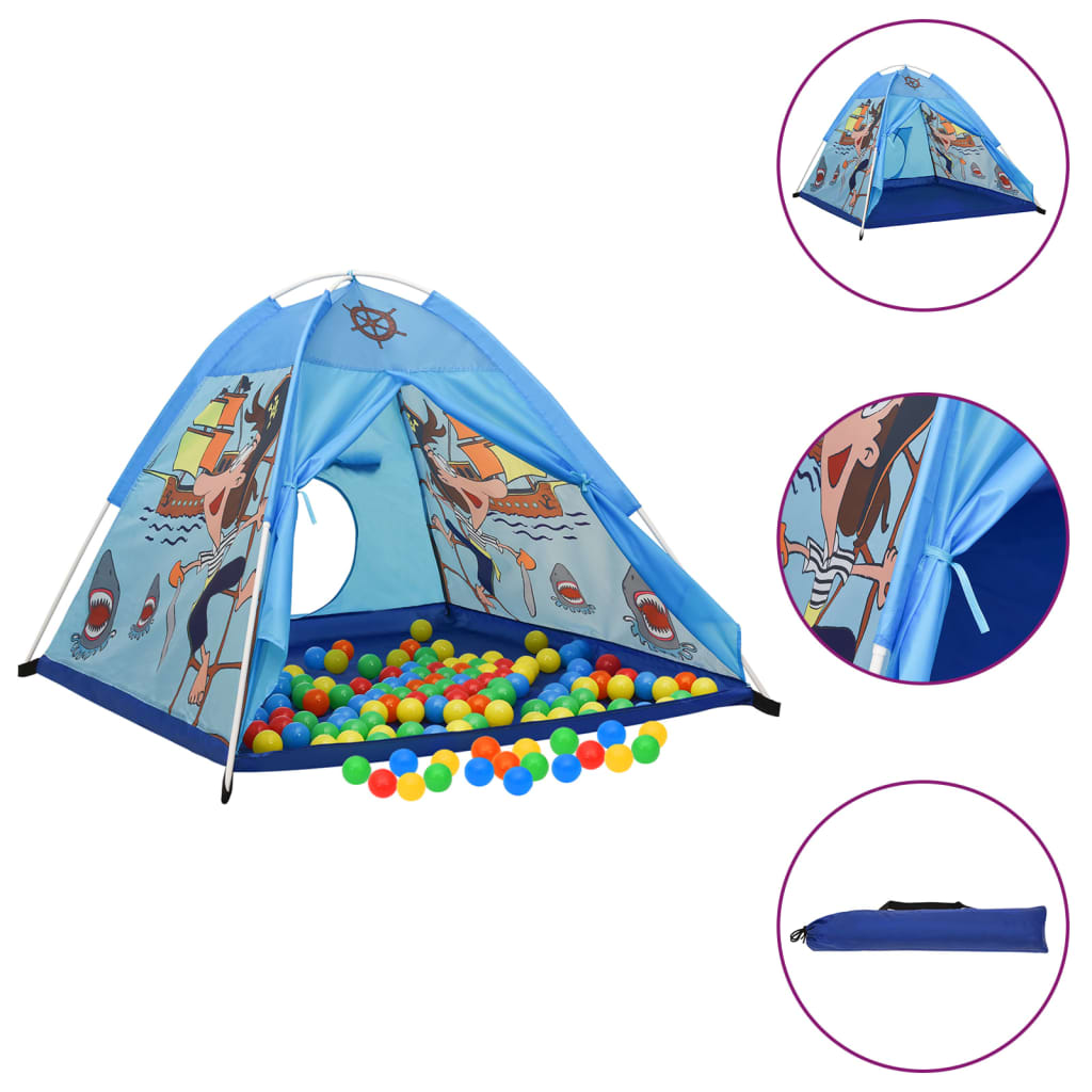 Kinderspeeltent met 250 ballen 120x120x90 cm blauw is nu te koop bij PeponiXL, paradijselijk wonen!