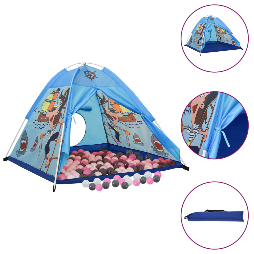 Kinderspeeltent met 250 ballen 120x120x90 cm blauw is nu te koop bij PeponiXL, paradijselijk wonen!