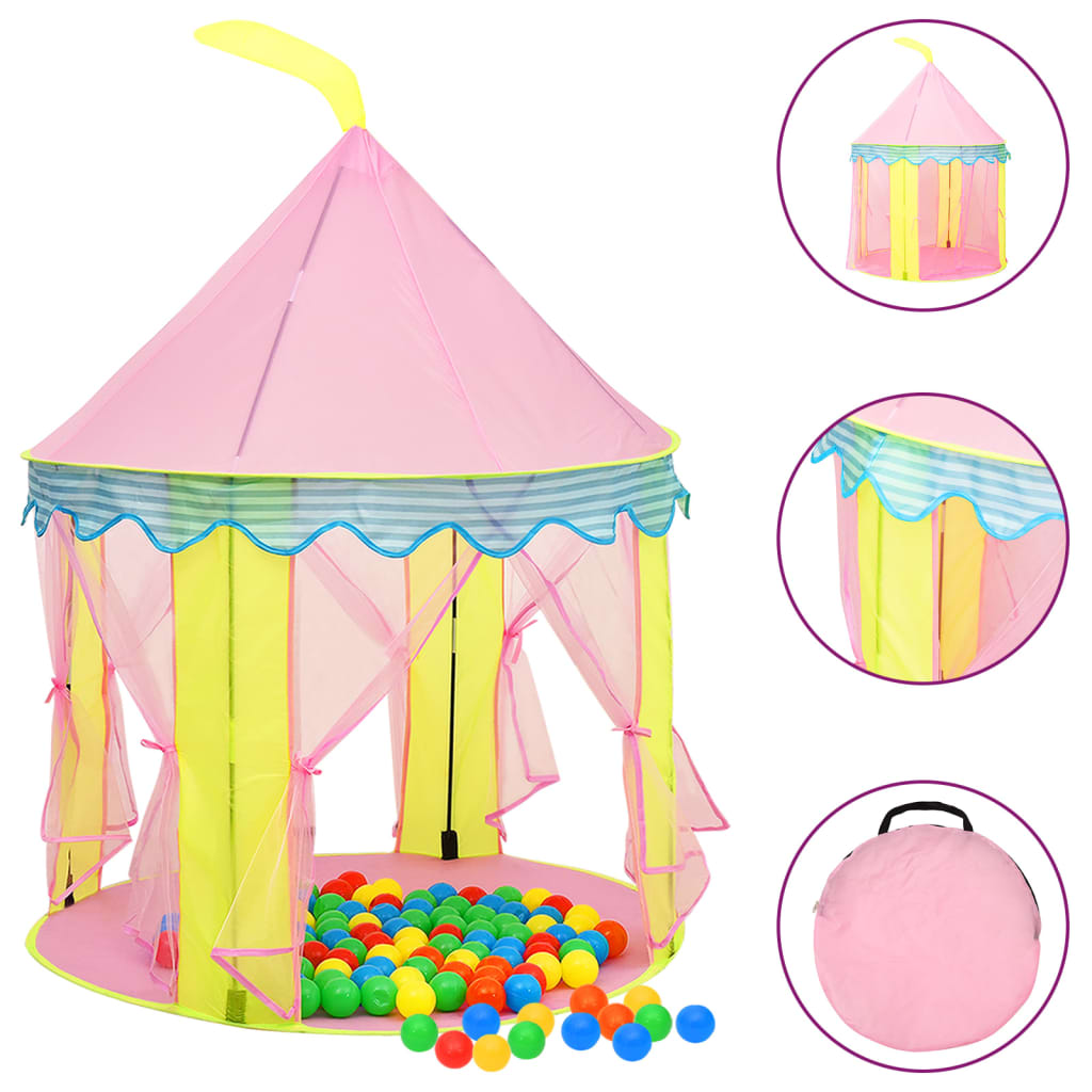 Kinderspeeltent met 250 ballen 100x100x127 cm roze is nu te koop bij PeponiXL, paradijselijk wonen!