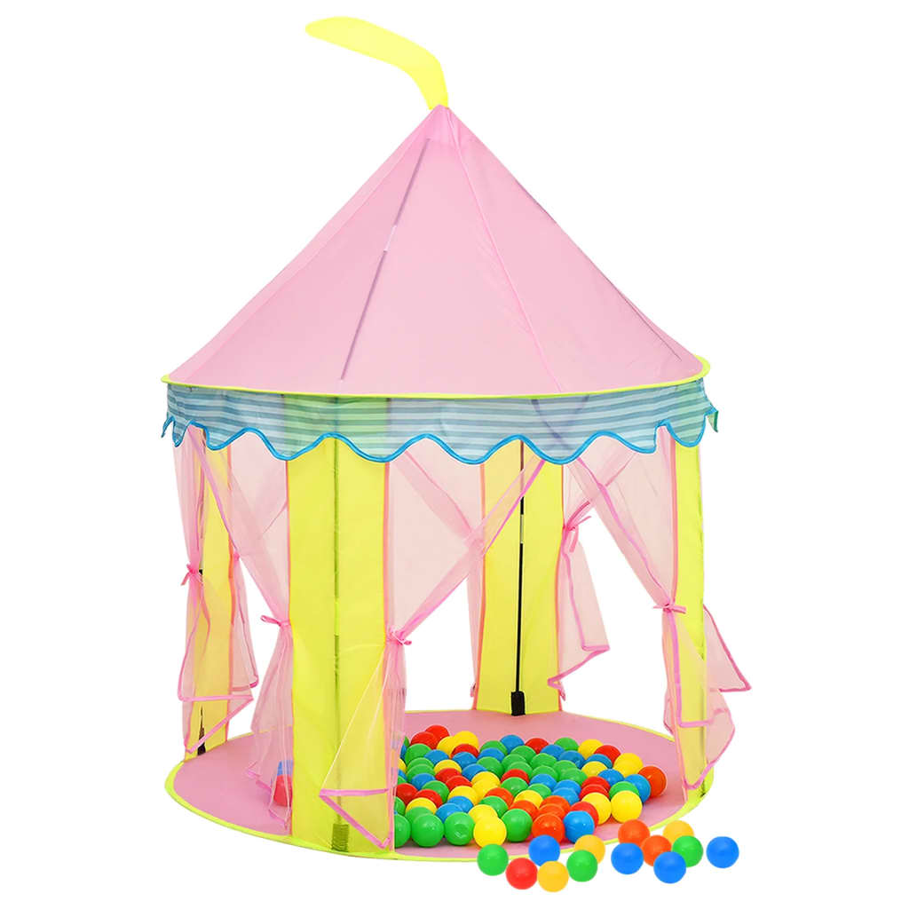 Kinderspeeltent met 250 ballen 100x100x127 cm roze is nu te koop bij PeponiXL, paradijselijk wonen!