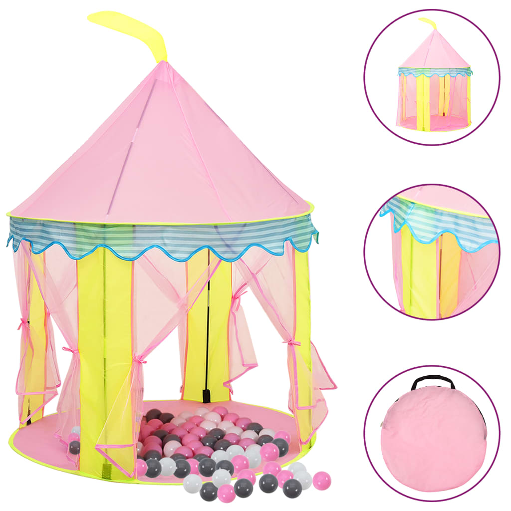 Kinderspeeltent met 250 ballen 100x100x127 cm roze is nu te koop bij PeponiXL, paradijselijk wonen!